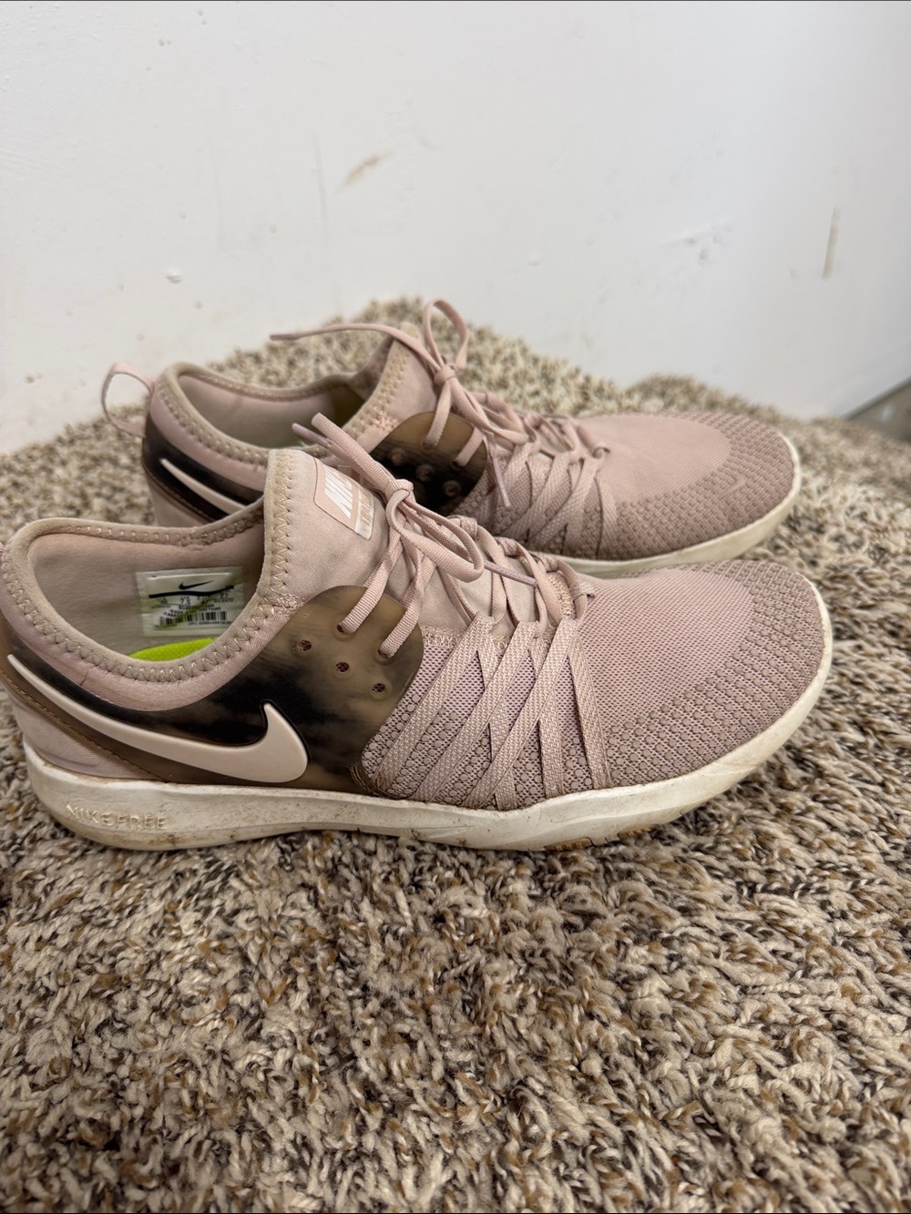 Nike Women's Blush Pink Knit Training Sneakers